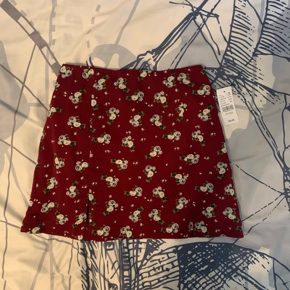 Red floral pacsun mini skirt